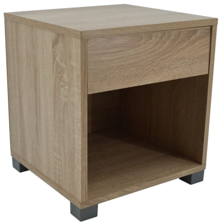 Κομοδίνο ξύλινο με ένα συρτάρι οξιά 40x36x43εκ Ankor 744763