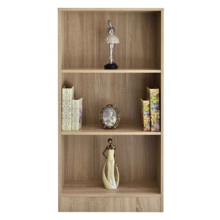 Βιβλιοθήκη ξύλινη με 3 ράφια οξιά 60x24x120εκ Ankor 741946 