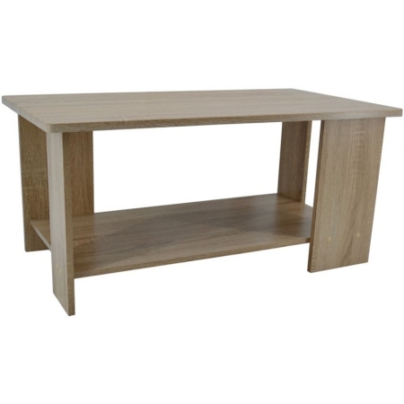 Τραπέζι σαλονιού ξύλινο με ράφι οξιά 90x48εκ Ankor 792634