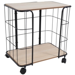 Τραπέζάκι βοηθητικό natural-μαύρο 49x32.5x50εκ Ankor 811298