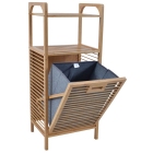Καλάθι απλύτων μπαμπού natural-γκρι 40x30x95εκ Ankor 814299