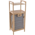 Καλάθι απλύτων μπαμπού natural-γκρι 40x30x95εκ Ankor 814299