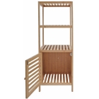 Ραφιέρα με ντουλάπι ξύλινη μπαμπού natural 36x33x100εκ Ankor 824489