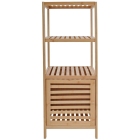 Ραφιέρα με ντουλάπι ξύλινη μπαμπού natural 36x33x100εκ Ankor 824489
