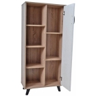 Ραφιέρα-ντουλάπι ξύλινη λευκό-natural 60x30x130εκ Ankor 830329