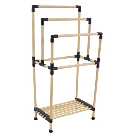 Κρεμάστρα-ραφιέρα ξύλινη natural 49x28x97εκ Ankor 820603