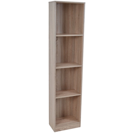 Βιβλιοθήκη ξύλινη με 4 ράφια οξιά 40x24x170εκ Ankor 834310