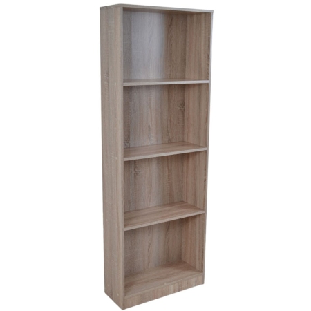 Βιβλιοθήκη ξύλινη με 4 ράφια οξιά 60x24x170εκ Ankor 834303