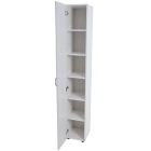 Ντουλάπι ξύλινο με ράφια λευκό 30x32x185εκ Ankor 837410