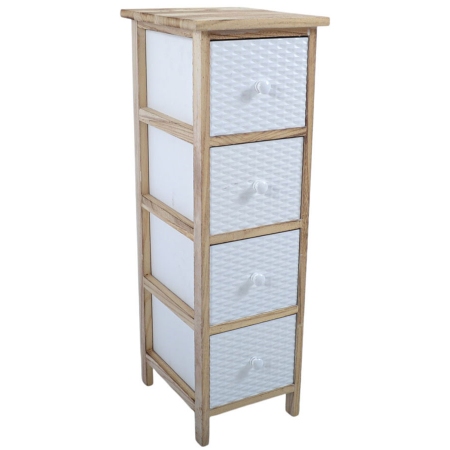 Συρταρίερα ξύλινη natural-λευκό 26x32x80εκ Ankor 839155
