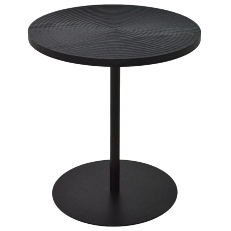 Τραπεζάκι βοηθητικό μεταλλικό-ξύλινο μαύρο 40x43εκ Ankor 843084