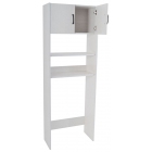 Έπιπλο πλυντηρίου ξύλινο με ντουλάπι και ράφια λευκό 64x30x180εκ Ankor 837441