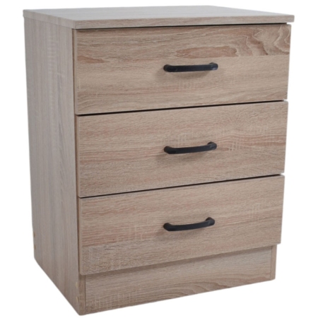 Κομοδίνο ξύλινο οξιά 48x38x60εκ Ankor 845026