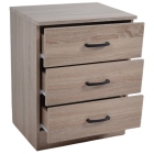 Κομοδίνο ξύλινο οξιά 48x38x60εκ Ankor 845026