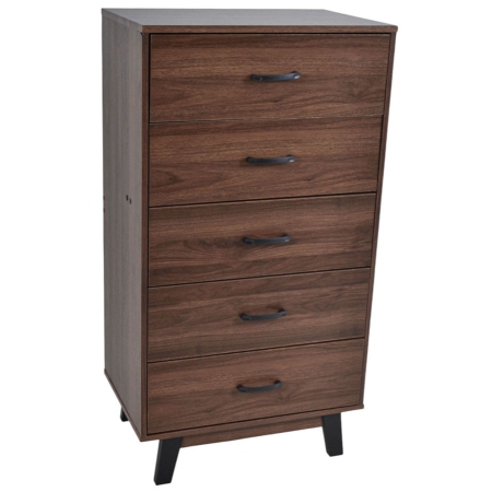 Συρταριέρα ξύλινη καρυδί 60x40x112εκ Ankor 849086