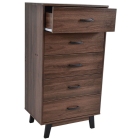 Συρταριέρα ξύλινη καρυδί 60x40x112εκ Ankor 849086