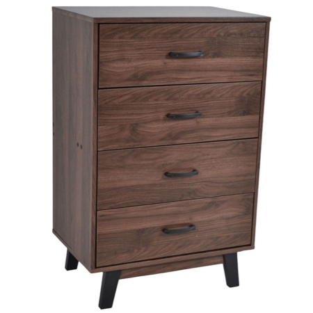 Συρταριέρα ξύλινη καρυδί 60x40x93εκ Ankor 849093