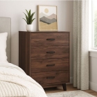 Συρταριέρα ξύλινη καρυδί 60x40x93εκ Ankor 849093