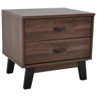 Κομοδίνο ξύλινο καρυδί 48x38x44εκ Ankor 849109