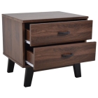 Κομοδίνο ξύλινο καρυδί 48x38x44εκ Ankor 849109