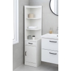 Στήλη μπάνιου-ντουλάπι ξύλινο λευκό 40x32x168εκ Ankor 849123