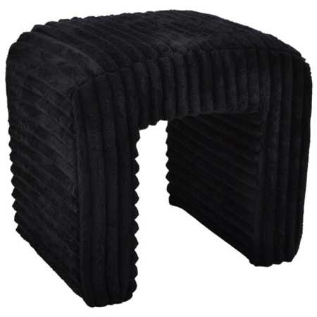 Σκαμπώ βελούδινο μαύρο 43x35x41εκ Ankor 851713