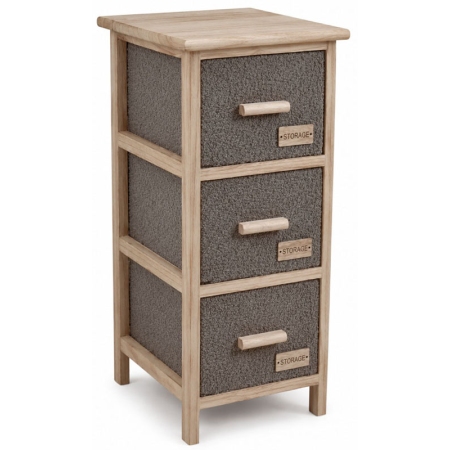 Συρταρίερα ξύλινη natural-taupe 26x32x62εκ Ankor 852635