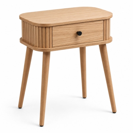 Κομοδίνο ξύλινο natural 40x30x51εκ Ankor 852758