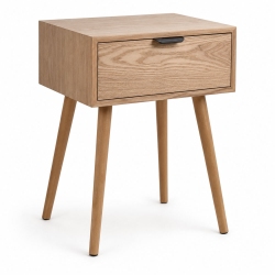 Κομοδίνο ξύλινο natural 40x30x55εκ Ankor 852741