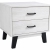 Κομοδίνο ξύλινο λευκό 48x38x44εκ Ankor 855124