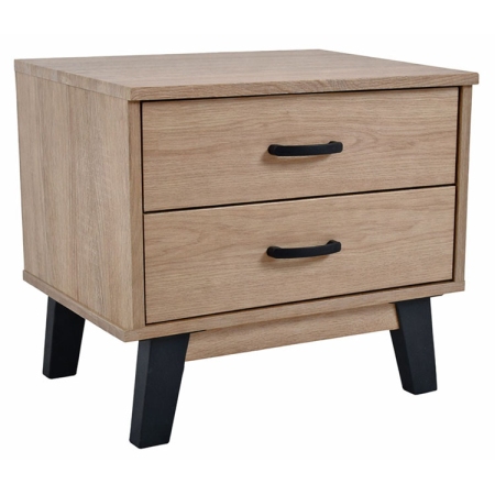 Κομοδίνο ξύλινο natural 48x38x44εκ Ankor 855117