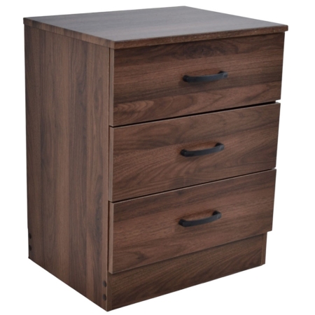Κομοδίνο ξύλινο καρυδί 48x38x60εκ Ankor 851867
