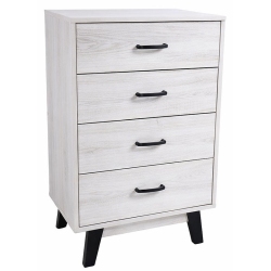 Συρταριέρα ξύλινη λευκή 60x40x93εκ Ankor 855087