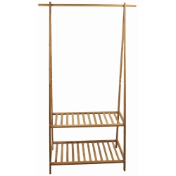 Κρεμάστρα-ραφιέρα ξύλινη μπαμπού natural 90x43x153εκ Sidirela E-0948