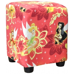 Σκαμπώ παιδικό υφασμάτινο Tinkerbell κόκκινο 30x30x40εκ Pol 1112008