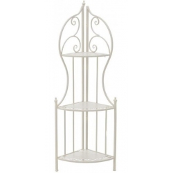 Ραφιέρα μεταλλική γωνιακή 3 θέσεων λευκή 41x30x118εκ Inart 3-50-907-0062