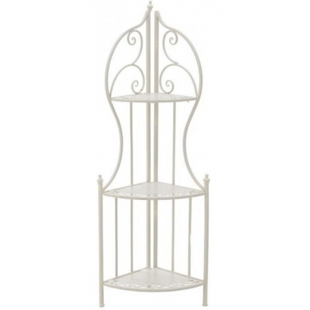 Ραφιέρα μεταλλική γωνιακή 3 θέσεων λευκή 41x30x118εκ Inart 3-50-907-0062