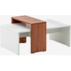 Τραπέζι σαλονιού ξύλινο 90x50εκ λευκό/καφέ Click 6-50-694-0009