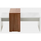 Τραπέζι σαλονιού ξύλινο 90x50εκ λευκό/καφέ Click 6-50-694-0009