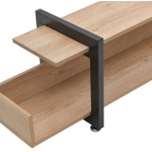Έπιπλο τηλεόρασης ξύλινο-μεταλλικό μαύρο-natural 150x40x47εκ Click 6-50-920-0001