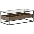 Τραπέζι σαλονιού ξύλινο καρυδί-μαύρο 110x55x42εκ Click 6-50-585-0018