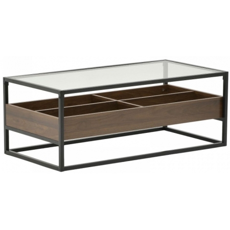 Τραπέζι σαλονιού ξύλινο καρυδί-μαύρο 110x55x42εκ Click 6-50-585-0018