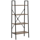 Βιβλιοθήκη-ραφιέρα μεταλλική/ξύλινη 60x33x148εκ Click 6-50-794-0025