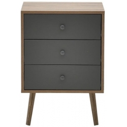 Συρταριέρα ξύλινη natural-γκρι 45x39x63εκ Click 6-50-308-0018