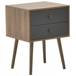 Κομοδίνο ξύλινο καρυδί-γκρι 45x39x59εκ Click 6-50-308-0014