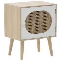 Κομοδίνο ξύλινο λευκό-natural 42x30x52εκ Click 6-50-861-0015