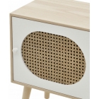 Κομοδίνο ξύλινο λευκό-natural 42x30x52εκ Click 6-50-861-0015