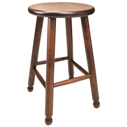 Σκαμπώ ξύλινο καρυδί 30x50εκ Pol 1144022