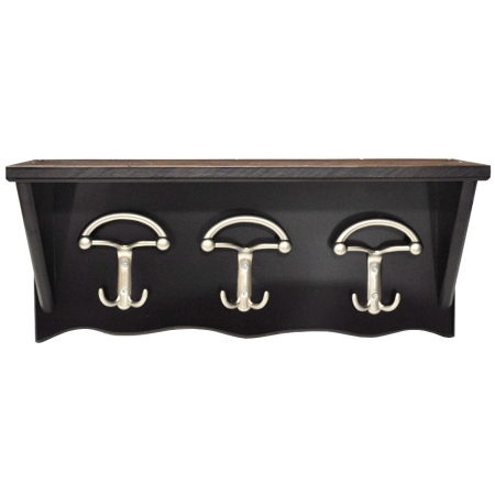 Κρεμάστρα-καπελιέρα ξύλινη βέγκε-ασημί 50x20x21.5εκ Pol 61-350-WS