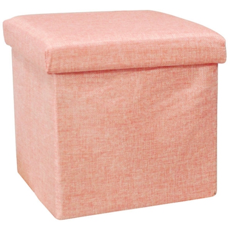 Σκαμπώ υφασμάτινο αναδιπλούμενο σομόν 30x30x30εκ Newest 303030C